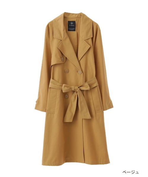 w closet(ダブルクローゼット)の「ツイルトレンチコート(ジャケット/アウター・レディース・サンドベージュ/ベージュ・FREE)」の2枚目の写真
