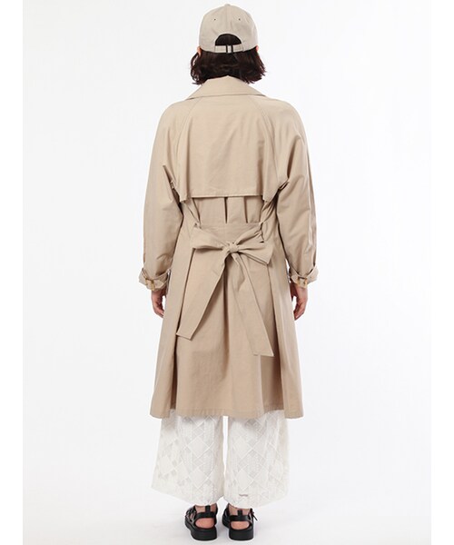 w closet(ダブルクローゼット)の「ツイルトレンチコート(ジャケット/アウター・レディース・サンドベージュ/ベージュ・FREE)」の5枚目の写真