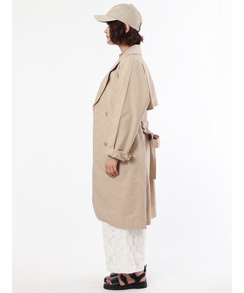 w closet(ダブルクローゼット)の「ツイルトレンチコート(ジャケット/アウター・レディース・サンドベージュ/ベージュ・FREE)」の4枚目の写真