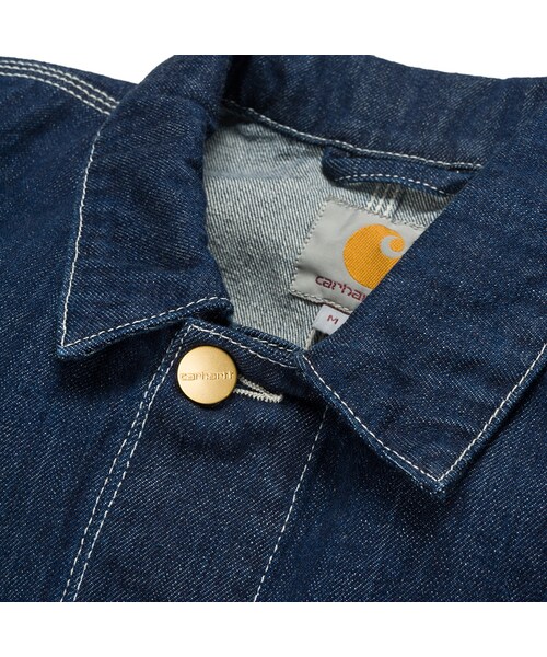 Carhartt（カーハート）の「MICHIGAN CHORE COAT - Blue（ジャケット/アウター・メンズ・Blue (rinsed)・S/M/L/XL）」の3枚目の写真
