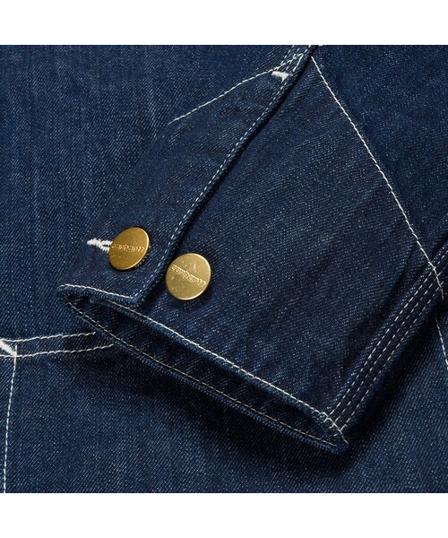 Carhartt（カーハート）の「MICHIGAN CHORE COAT - Blue（ジャケット/アウター・メンズ・Blue (rinsed)・S/M/L/XL）」の5枚目の写真