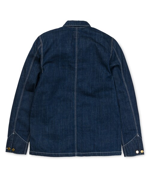 Carhartt（カーハート）の「MICHIGAN CHORE COAT - Blue（ジャケット/アウター・メンズ・Blue (rinsed)・S/M/L/XL）」の2枚目の写真