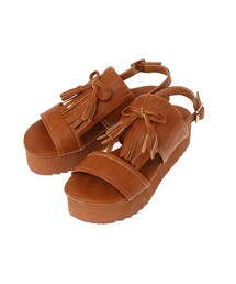 earth music&ecology | タッセル厚底サンダル(シューズ)