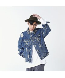ROMANTIC CROWN | RAY DESTROYED DENIM JACKET(ジャケット/アウター)