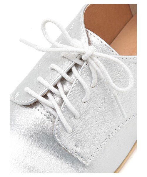 Green　Parks（グリーンパークス）の「レースアップシューズ（シューズ・ホワイト/シルバー/ブラック・M/L）」の9枚目の写真