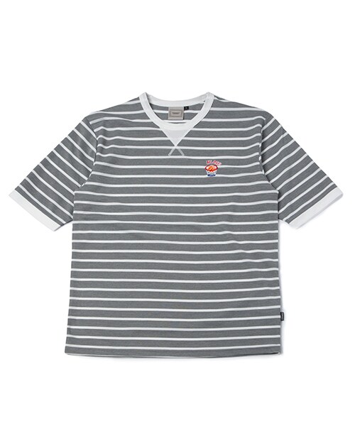 ROMANTIC CROWN(ロマンティッククラウン)の「ALLDAY STRIPE 1/2 SHIRTS_GRAY(その他・メンズ・기타)」の1枚目の写真