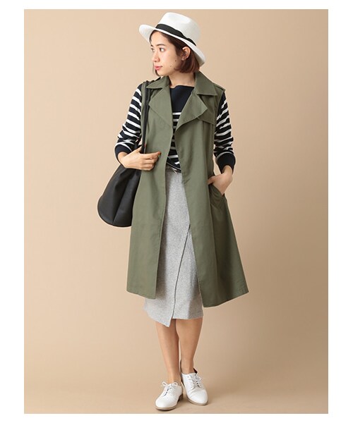 SEVENDAYS=SUNDAY(セブンデイズサンデイ)の「【Special Price】・ノースリーブ トレンチコート(ジャケット/アウター・ベージュ/カーキ/ネイビー・M/L)」の10枚目の写真