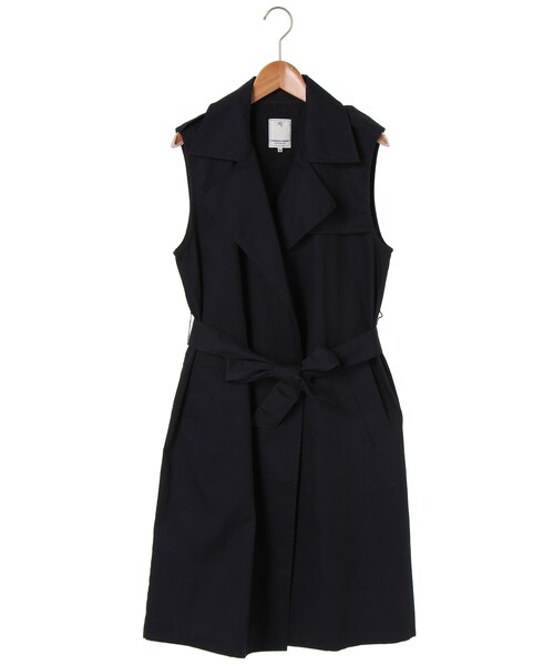 SEVENDAYS=SUNDAY(セブンデイズサンデイ)の「【Special Price】・ノースリーブ トレンチコート(ジャケット/アウター・ベージュ/カーキ/ネイビー・M/L)」の3枚目の写真