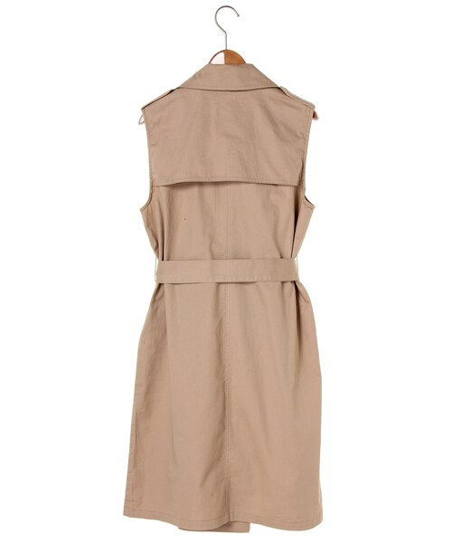 SEVENDAYS=SUNDAY(セブンデイズサンデイ)の「【Special Price】・ノースリーブ トレンチコート(ジャケット/アウター・ベージュ/カーキ/ネイビー・M/L)」の5枚目の写真