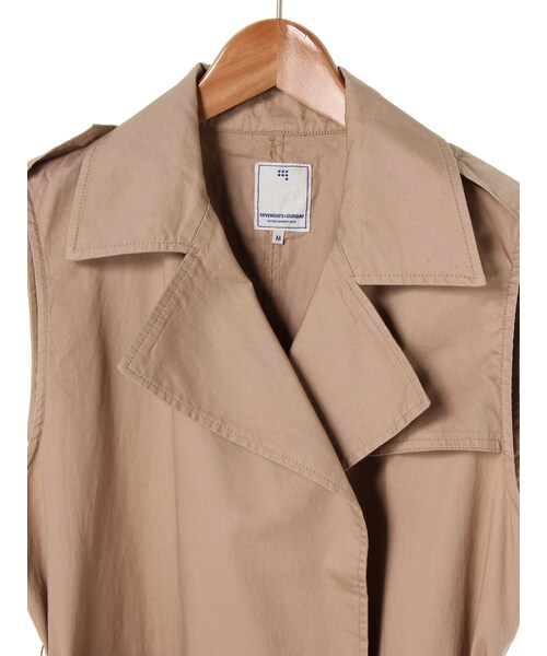 SEVENDAYS=SUNDAY(セブンデイズサンデイ)の「【Special Price】・ノースリーブ トレンチコート(ジャケット/アウター・ベージュ/カーキ/ネイビー・M/L)」の6枚目の写真