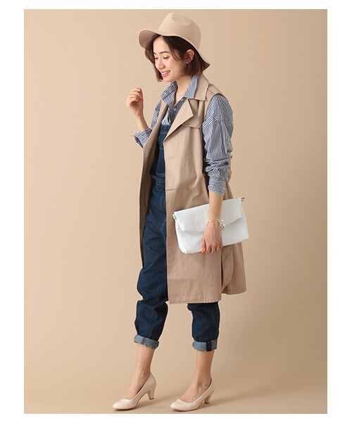 SEVENDAYS=SUNDAY(セブンデイズサンデイ)の「【Special Price】・ノースリーブ トレンチコート(ジャケット/アウター・ベージュ/カーキ/ネイビー・M/L)」の9枚目の写真