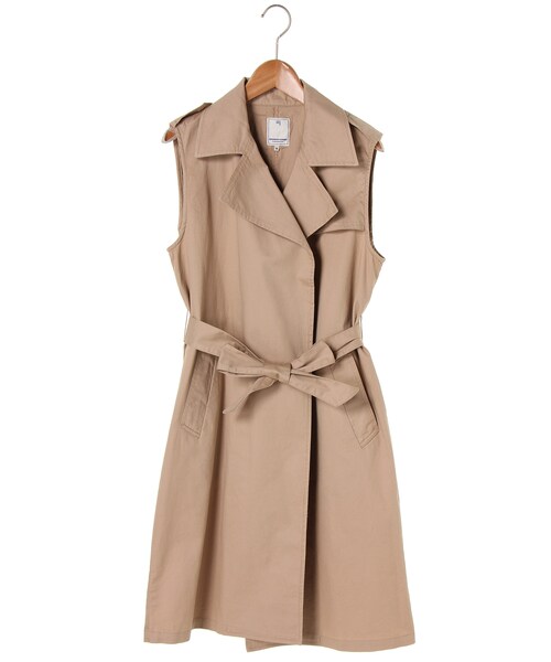 SEVENDAYS=SUNDAY(セブンデイズサンデイ)の「【Special Price】・ノースリーブ トレンチコート(ジャケット/アウター・ベージュ/カーキ/ネイビー・M/L)」の1枚目の写真