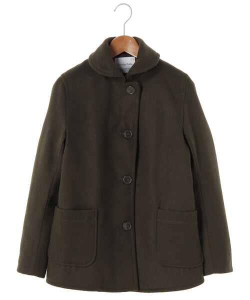 SEVENDAYS=SUNDAY（セブンデイズサンデイ）の「・ポリメルトンシングルPコート（ジャケット/アウター・カーキ・F）」の2枚目の写真
