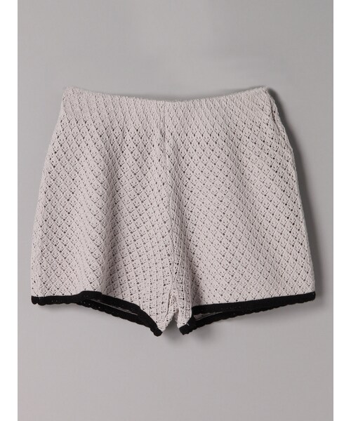 E hyphen world gallery Bon Bon（イーハイフンワールドギャラリーボンボン）の「クロシェショートパンツ（パンツ・ホワイト/グレー/ブラック/ピンク・S/M）」の3枚目の写真