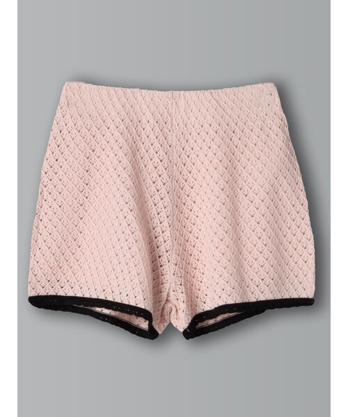 E hyphen world gallery Bon Bon（イーハイフンワールドギャラリーボンボン）の「クロシェショートパンツ（パンツ・ホワイト/グレー/ブラック/ピンク・S/M）」の4枚目の写真