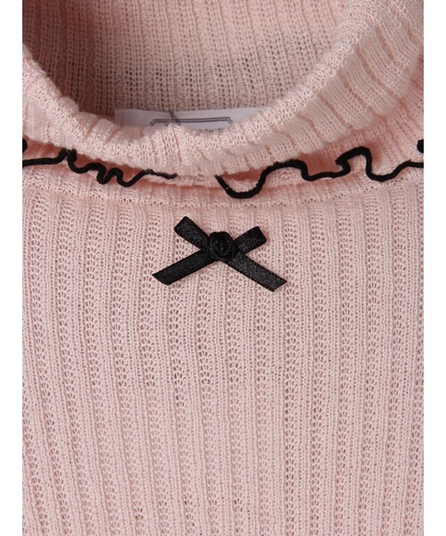 E hyphen world gallery Bon Bon（イーハイフンワールドギャラリーボンボン）の「5Sリブタートルニット（トップス・オフホワイト/グレー/ブラック/ピンク・S/M）」の9枚目の写真