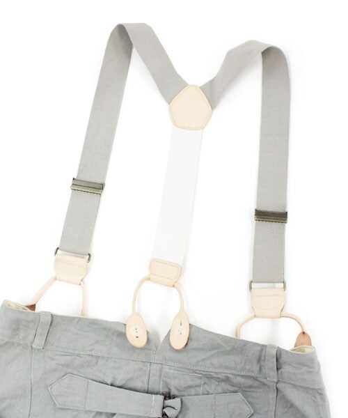 RNA-N（アールエヌエーエヌ）の「ワイドワークサスペンダーパンツ（パンツ・レディース・グレー/ホワイト・M）」の4枚目の写真