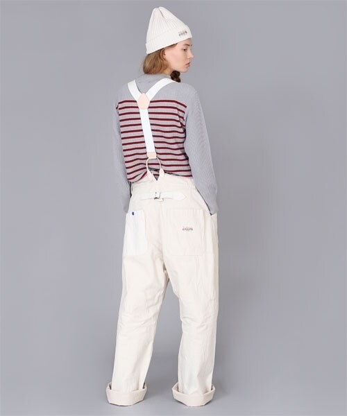 RNA-N（アールエヌエーエヌ）の「ワイドワークサスペンダーパンツ（パンツ・レディース・グレー/ホワイト・M）」の12枚目の写真