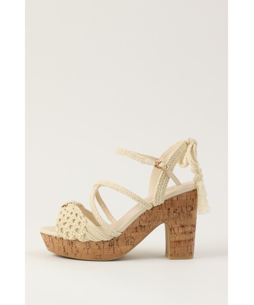 Honey Salon(ハニーサロン)の「マクラメサンダル(シューズ・レディース・アイボリー/ピンク/キャメル・23/23.5/24/24.5)」の10枚目の写真