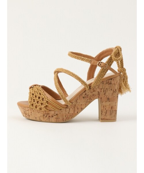 Honey Salon(ハニーサロン)の「マクラメサンダル(シューズ・レディース・アイボリー/ピンク/キャメル・23/23.5/24/24.5)」の12枚目の写真