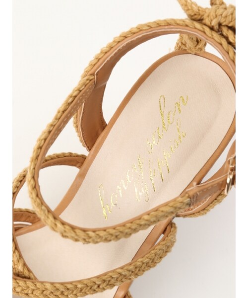 Honey Salon(ハニーサロン)の「マクラメサンダル(シューズ・レディース・アイボリー/ピンク/キャメル・23/23.5/24/24.5)」の9枚目の写真