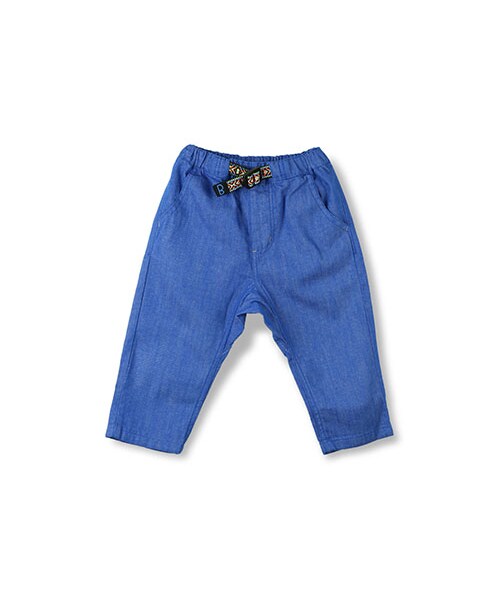 BRANSHES（ブランシェス）の「9分丈ツイルパンツ（その他パンツ・キッズ・オフホワイト/ブルー/サックス・80～150）」の3枚目の写真