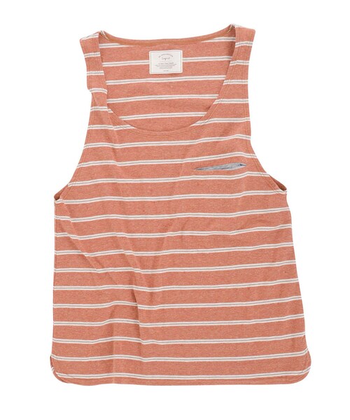 Ungrid（アングリッド）の「マルチボーダーポケットタンク（トップス・レディース・オフホワイト/オレンジ/ネイビー・F）」の3枚目の写真