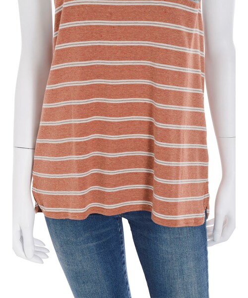 Ungrid（アングリッド）の「マルチボーダーポケットタンク（トップス・レディース・オフホワイト/オレンジ/ネイビー・F）」の9枚目の写真