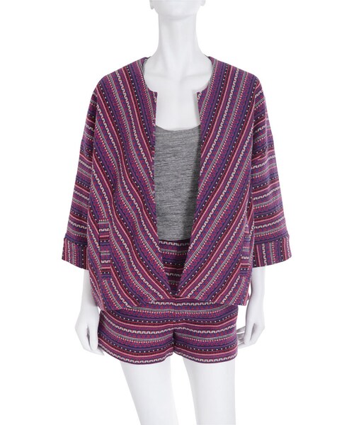 Ungrid（アングリッド）の「ワイドジャガードジャケット（ジャケット/アウター・レディース・ピンク/ブルー・F）」の5枚目の写真