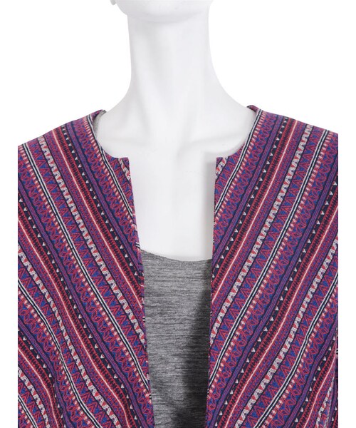 Ungrid（アングリッド）の「ワイドジャガードジャケット（ジャケット/アウター・レディース・ピンク/ブルー・F）」の8枚目の写真