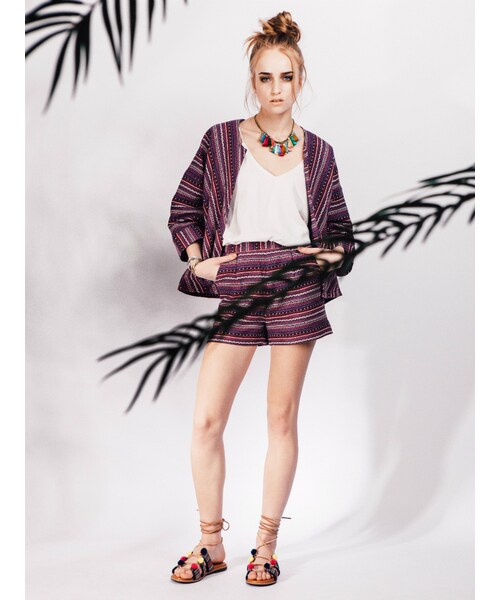 Ungrid（アングリッド）の「ワイドジャガードジャケット（ジャケット/アウター・レディース・ピンク/ブルー・F）」の3枚目の写真