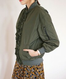 DHOLIC | フリルディテールMA-1ジャケット(ブルゾン)