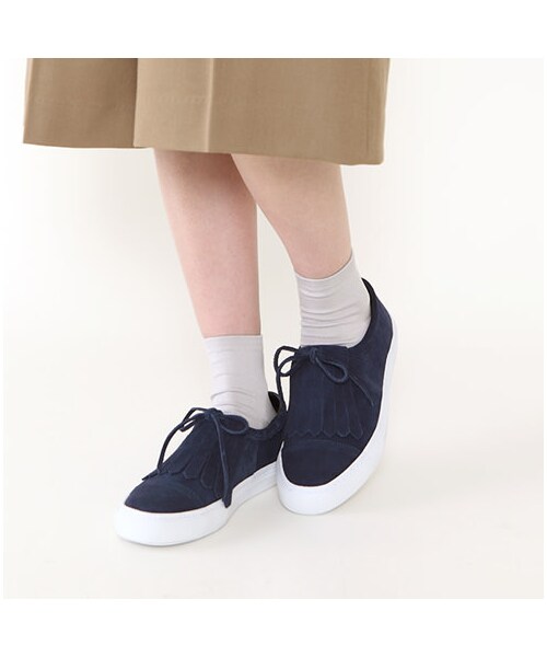 靴下屋（クツシタヤ）の「ハイゲージ無地ショートソックス（ソックス・靴下・レディース・オフホワイト/サラシ/シルバーグレー/クロ/チャコールグレー/ピーチ/パステルピンク/オレンジ/ライムイエロー/サックス/コン/ラベンダー・22.0～24.0cm）」の13枚目の写真