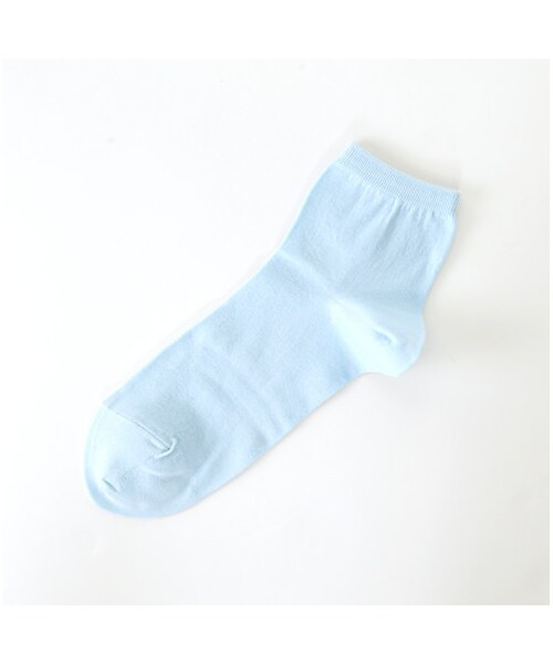 靴下屋（クツシタヤ）の「ハイゲージ無地ショートソックス（ソックス・靴下・レディース・オフホワイト/サラシ/シルバーグレー/クロ/チャコールグレー/ピーチ/パステルピンク/オレンジ/ライムイエロー/サックス/コン/ラベンダー・22.0～24.0cm）」の11枚目の写真