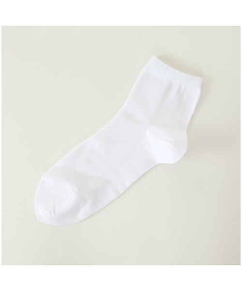 靴下屋（クツシタヤ）の「ハイゲージ無地ショートソックス（ソックス・靴下・レディース・オフホワイト/サラシ/シルバーグレー/クロ/チャコールグレー/ピーチ/パステルピンク/オレンジ/ライムイエロー/サックス/コン/ラベンダー・22.0～24.0cm）」の8枚目の写真