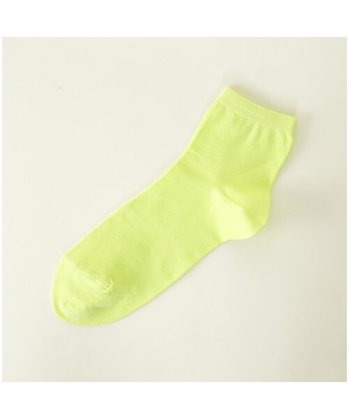 靴下屋（クツシタヤ）の「ハイゲージ無地ショートソックス（ソックス・靴下・レディース・オフホワイト/サラシ/シルバーグレー/クロ/チャコールグレー/ピーチ/パステルピンク/オレンジ/ライムイエロー/サックス/コン/ラベンダー・22.0～24.0cm）」の10枚目の写真