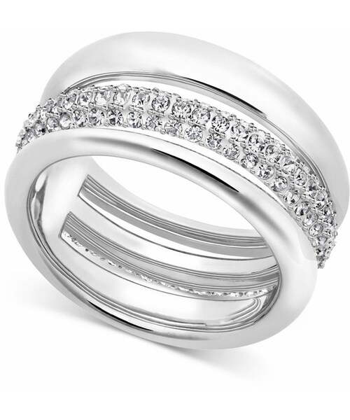 SWAROVSKI（スワロフスキー）の「Swarovski Pavé Crystal Stack-Look Ring（リング・レディース・Beige/Silver・5/6/7/8/9）」の2枚目の写真