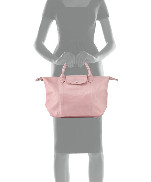 LONGCHAMP(ロンシャン)の「Longchamp Le Pliage Cuir Handbag with Strap, Girl(トートバッグ・レディース・GIRL・One Size)」の2枚目の写真
