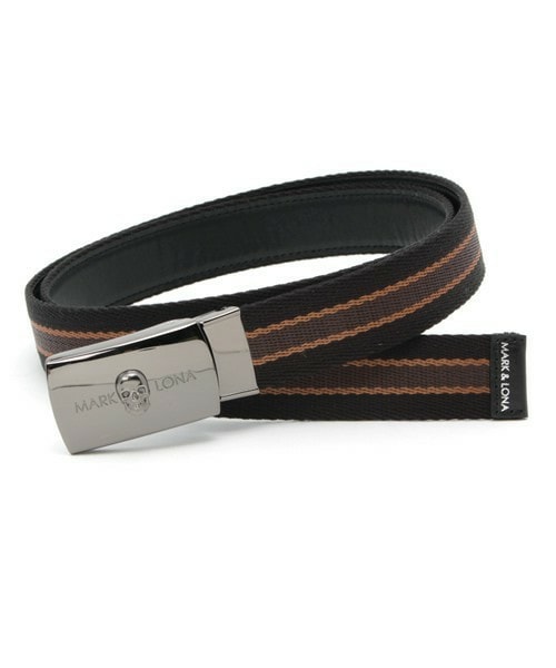 MARK & LONA スカルバックル ベルト ブラック MARK & LONA（マークアンドロナ）の「Skull GI Belt [BLACK BUCKLE