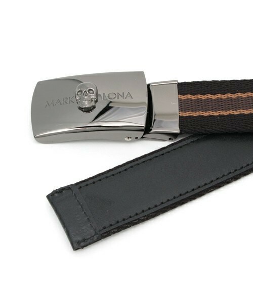 MARK & LONA ☆スカルバックル ベルト 新品 MARK & LONA スカルデザイン ベルト