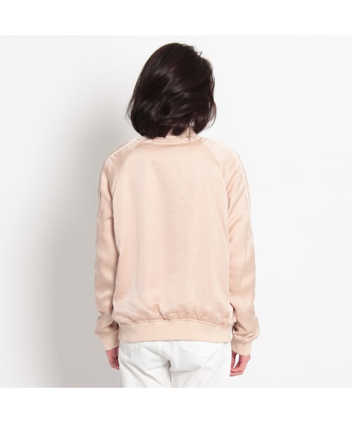 OZOC（オゾック）の「MA-1風サテンブルゾン（ジャケット/アウター・レディース・ベビーピンク/オフホワイト/オリーブグリーン・その他）」の6枚目の写真