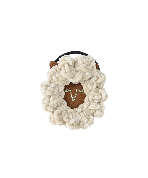 Ne-net（ネネット）の「ひつじのカオアクセサリー / ヘアゴム（ヘアアクセサリー・レディース・off white/brown/black）」の3枚目の写真