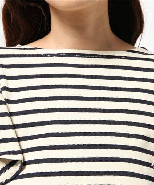 FRAPBOIS（フラボア）の「ビートボーダー（Tシャツ/カットソー・レディース・グレー系その他/ベージュ系その他・1）」の6枚目の写真
