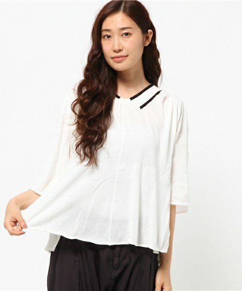 FRAPBOIS（フラボア）の「ピマニット（ニット/セーター・レディース・ホワイト/ブラック/ネイビー・1）」の10枚目の写真