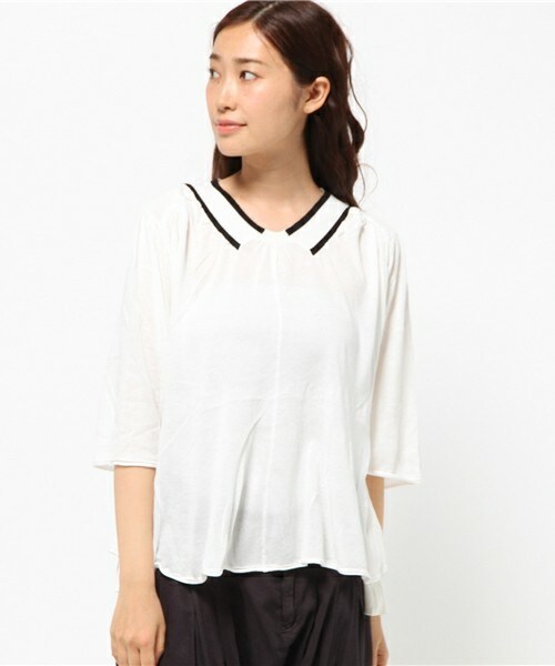 FRAPBOIS（フラボア）の「ピマニット（ニット/セーター・レディース・ホワイト/ブラック/ネイビー・1）」の11枚目の写真