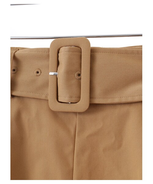 earth music&ecology（アースミュージックアンドエコロジー）の「太ベルト付きワイドパンツ（パンツ・アイボリー/ベージュ/カーキ/ネイビー・F）」の13枚目の写真