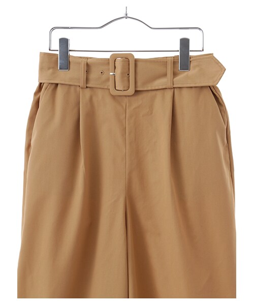 earth music&ecology（アースミュージックアンドエコロジー）の「太ベルト付きワイドパンツ（パンツ・アイボリー/ベージュ/カーキ/ネイビー・F）」の11枚目の写真