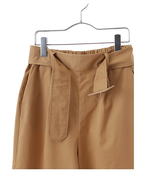 earth music&ecology（アースミュージックアンドエコロジー）の「太ベルト付きワイドパンツ（パンツ・アイボリー/ベージュ/カーキ/ネイビー・F）」の15枚目の写真