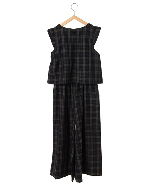 ehka sopo（エヘカソポ）の「フリルサロペット（オールインワン・サロペット・グレー/カーキ/ネイビー・M）」の5枚目の写真