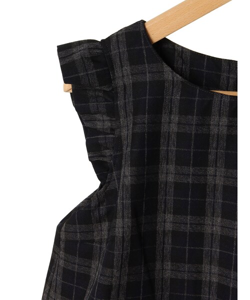 ehka sopo（エヘカソポ）の「フリルサロペット（オールインワン・サロペット・グレー/カーキ/ネイビー・M）」の7枚目の写真